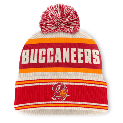 Tampa Bay Buccaneers Fanatics Heritage Parcel Cuffed Knit Hat with Pom - Red
